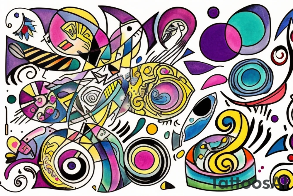 Pisces and Aries in love tattoo idea