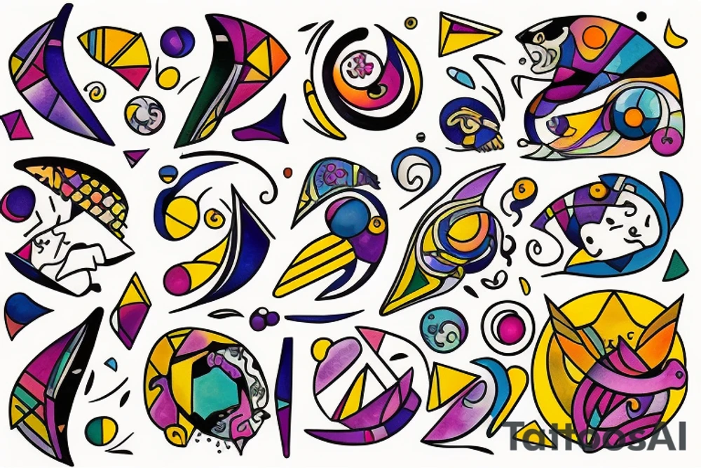 Pisces and Aries in love tattoo idea