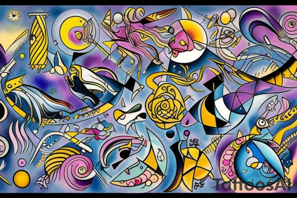 Pisces and Aries in love tattoo idea