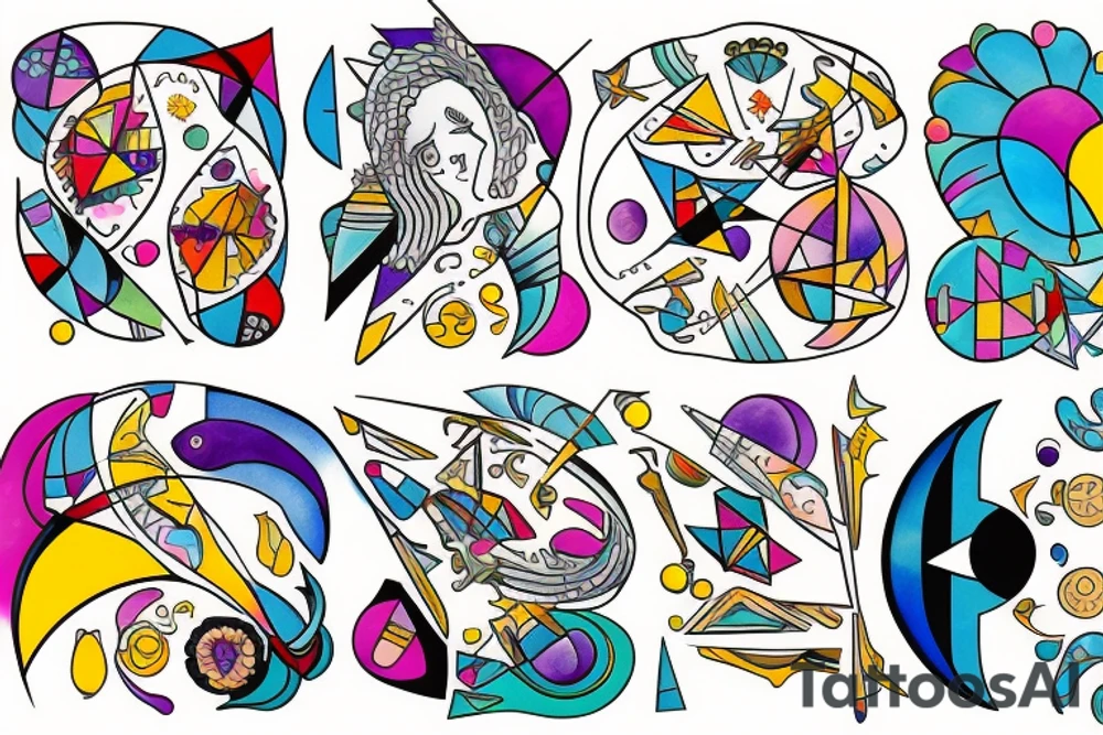 Pisces and Aries in love tattoo idea