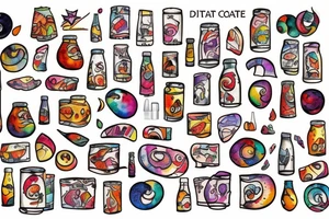Diet Coke and fire tattoo idea