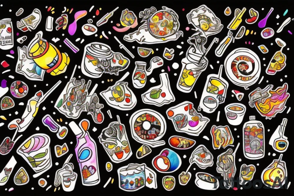 Diet Coke and fire tattoo idea