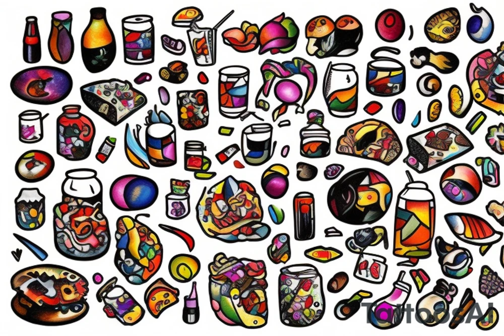 Diet Coke and fire tattoo idea