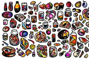Diet Coke and fire tattoo idea