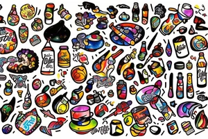 Diet Coke on fire tattoo idea