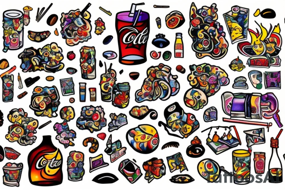 Diet Coke on fire tattoo idea