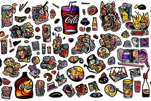 Diet Coke on fire tattoo idea