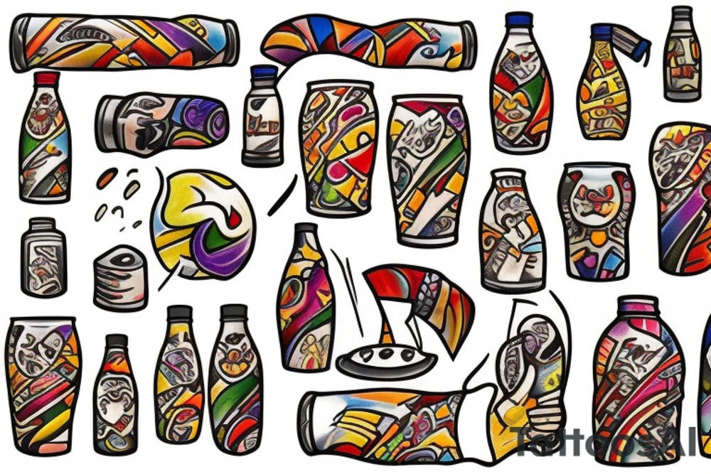 Diet Coke on fire tattoo idea
