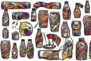 Diet Coke on fire tattoo idea
