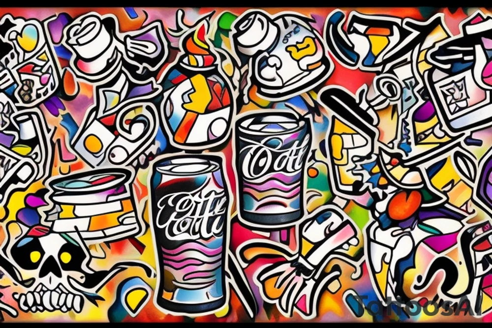 Diet Coke on fire tattoo idea
