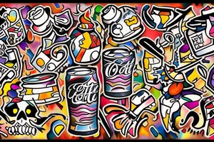 Diet Coke on fire tattoo idea