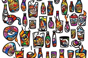 Diet Coke on fire tattoo idea