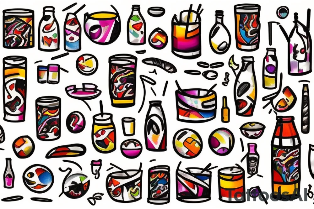 Diet Coke on fire tattoo idea