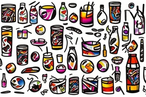Diet Coke on fire tattoo idea