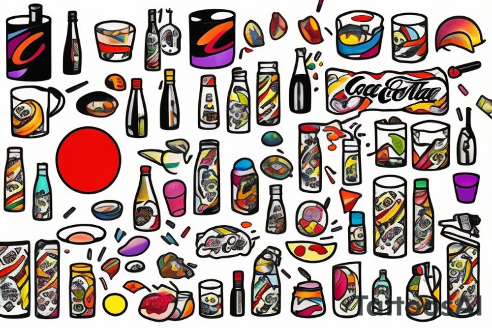 Diet Coke on fire tattoo idea
