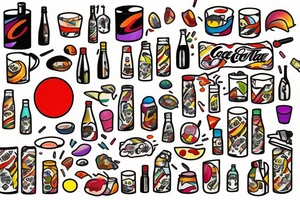 Diet Coke on fire tattoo idea