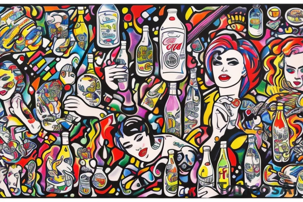 Diet Coke on fire tattoo idea