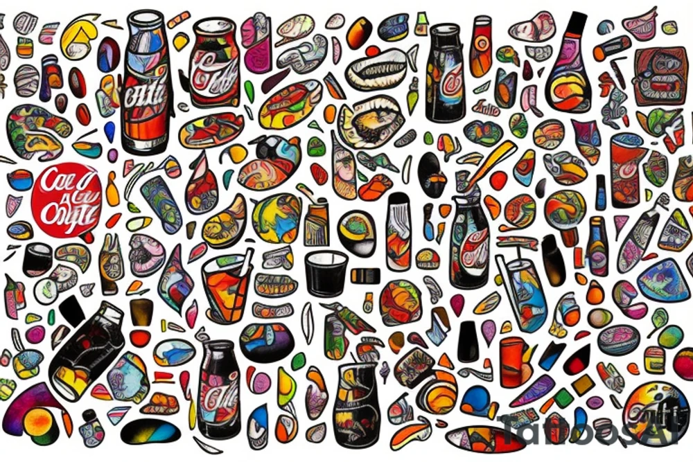 Diet Coke on fire tattoo idea