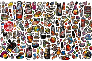 Diet Coke on fire tattoo idea