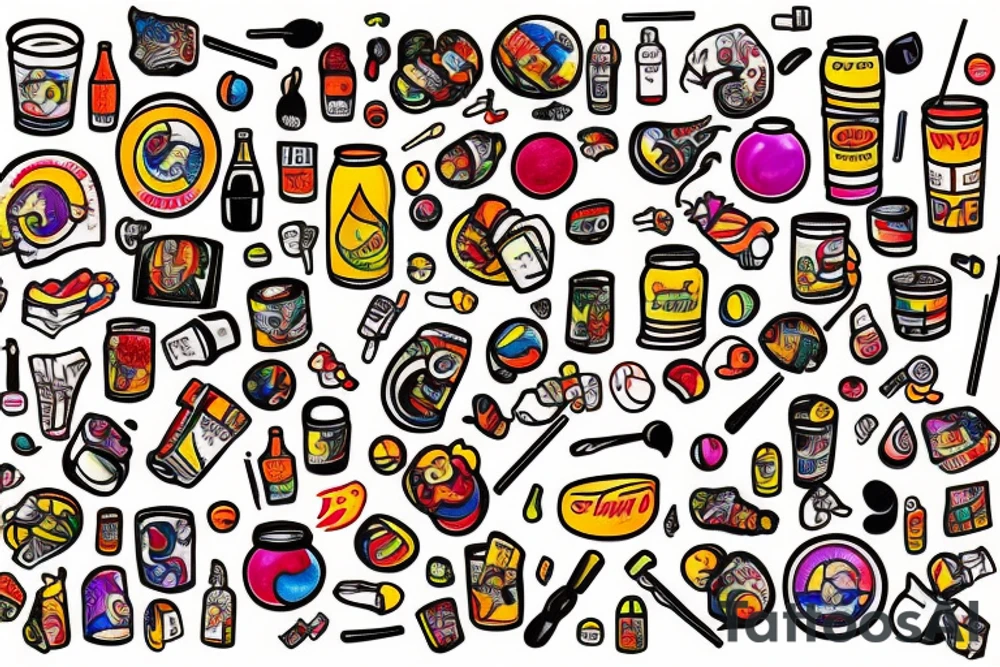 Diet Coke on fire tattoo idea