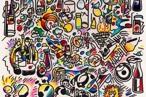 Diet Coke on fire tattoo idea