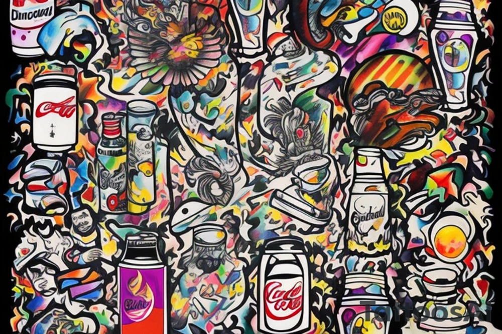 Diet Coke on fire tattoo idea
