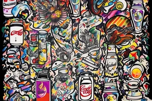Diet Coke on fire tattoo idea