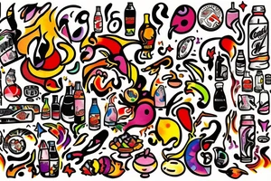 Diet Coke on fire tattoo idea