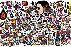 Diet Coke on fire tattoo idea