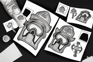 Firefighter mask tattoo idea