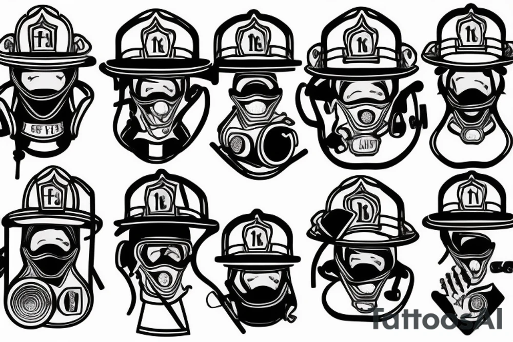Firefighter mask tattoo idea