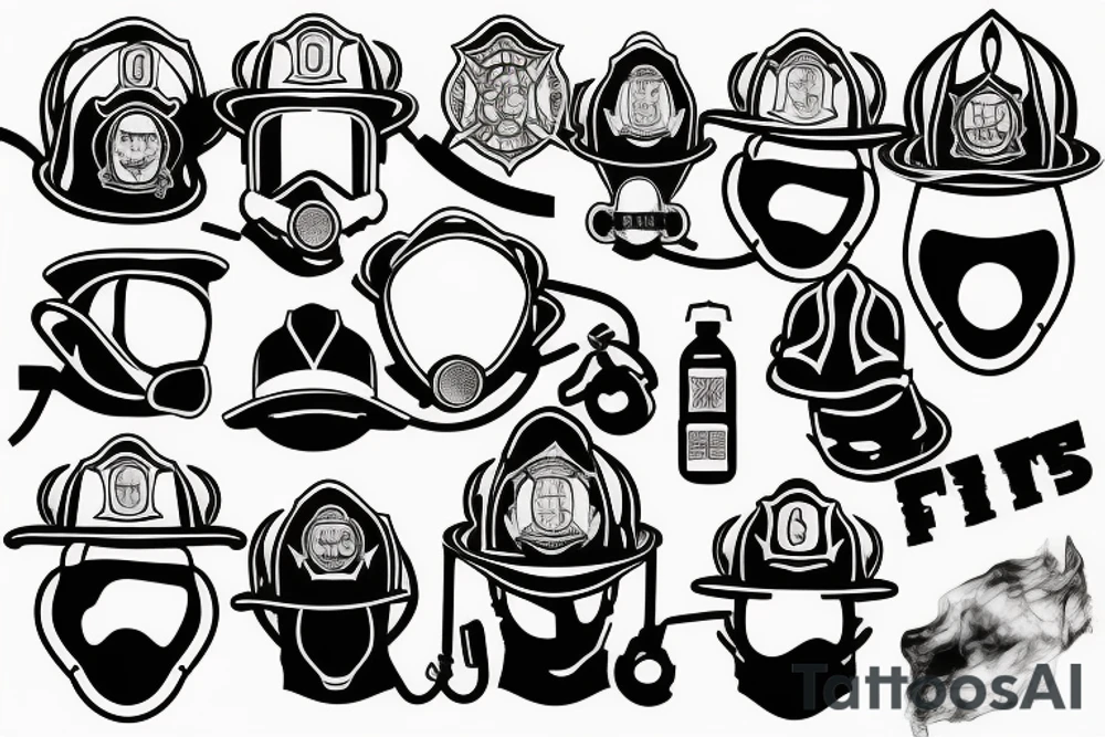 Firefighter mask tattoo idea