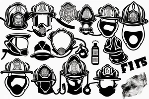 Firefighter mask tattoo idea