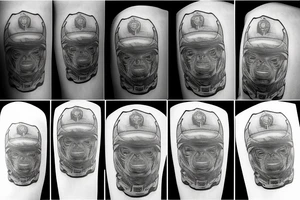 Firefighter mask tattoo idea