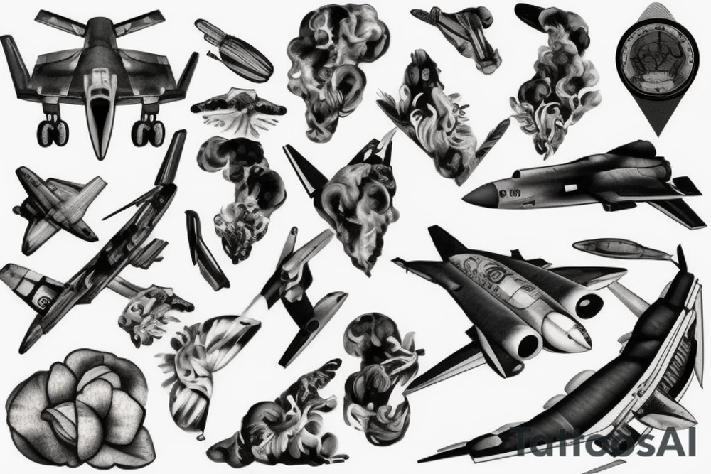 F-22 jet tattoo idea