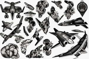 F-22 jet tattoo idea