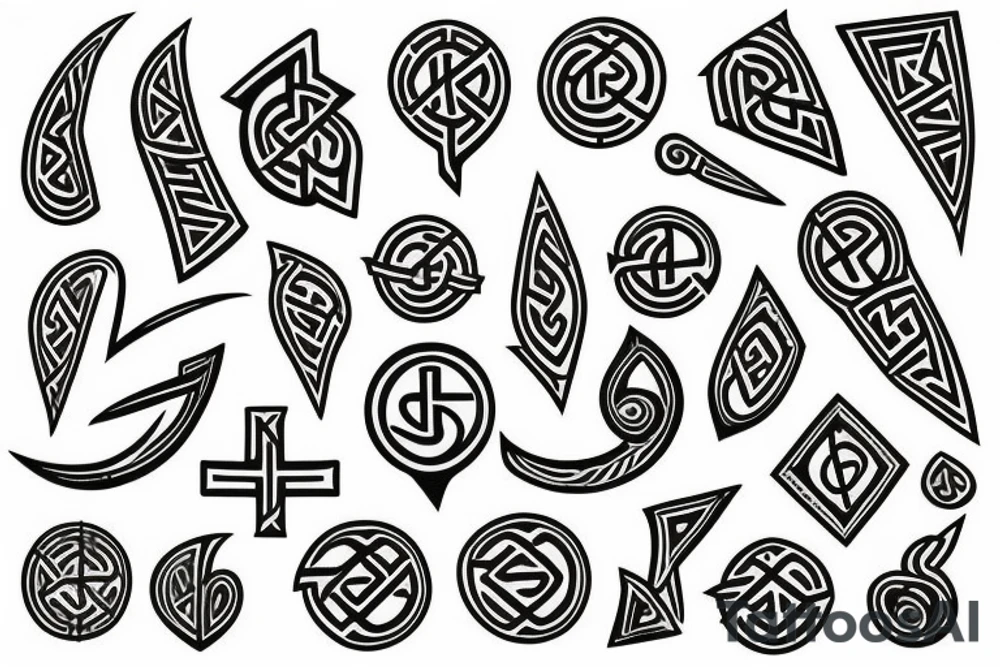 Nordic runes tattoo idea