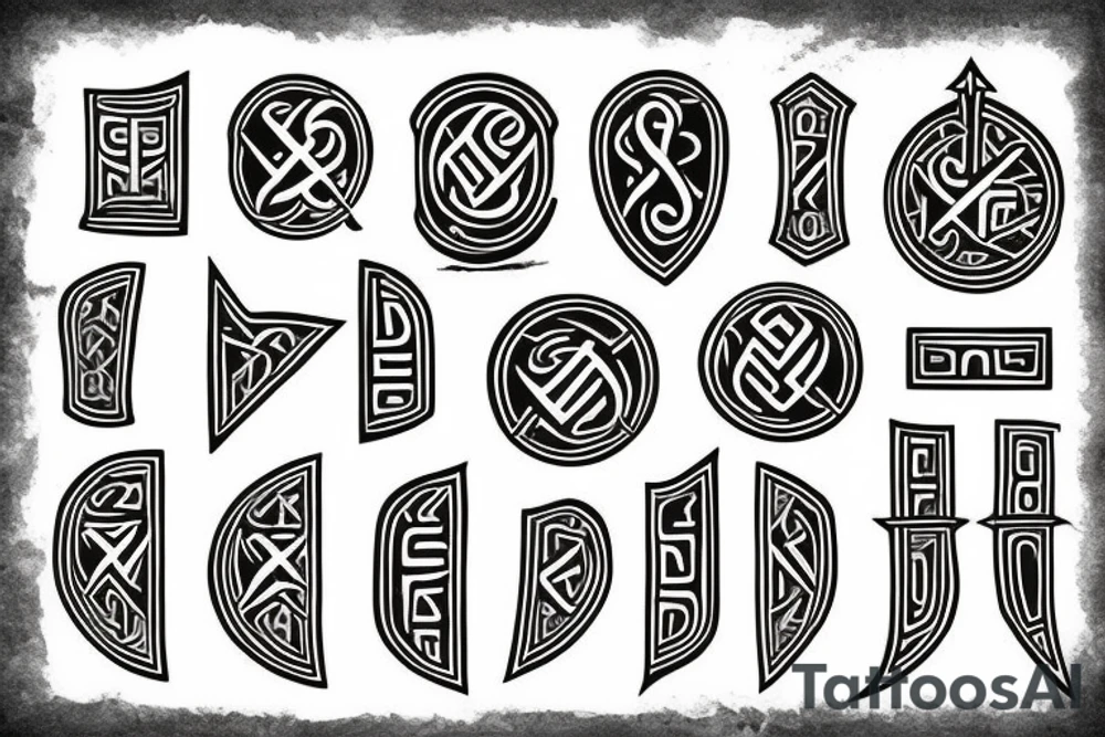 Nordic runes tattoo idea