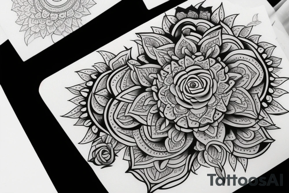 chakras with lily flowers tattoo idea
