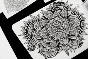 chakras with lily flowers tattoo idea