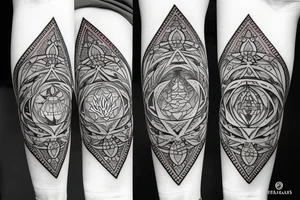 chakras with lily flowers tattoo idea