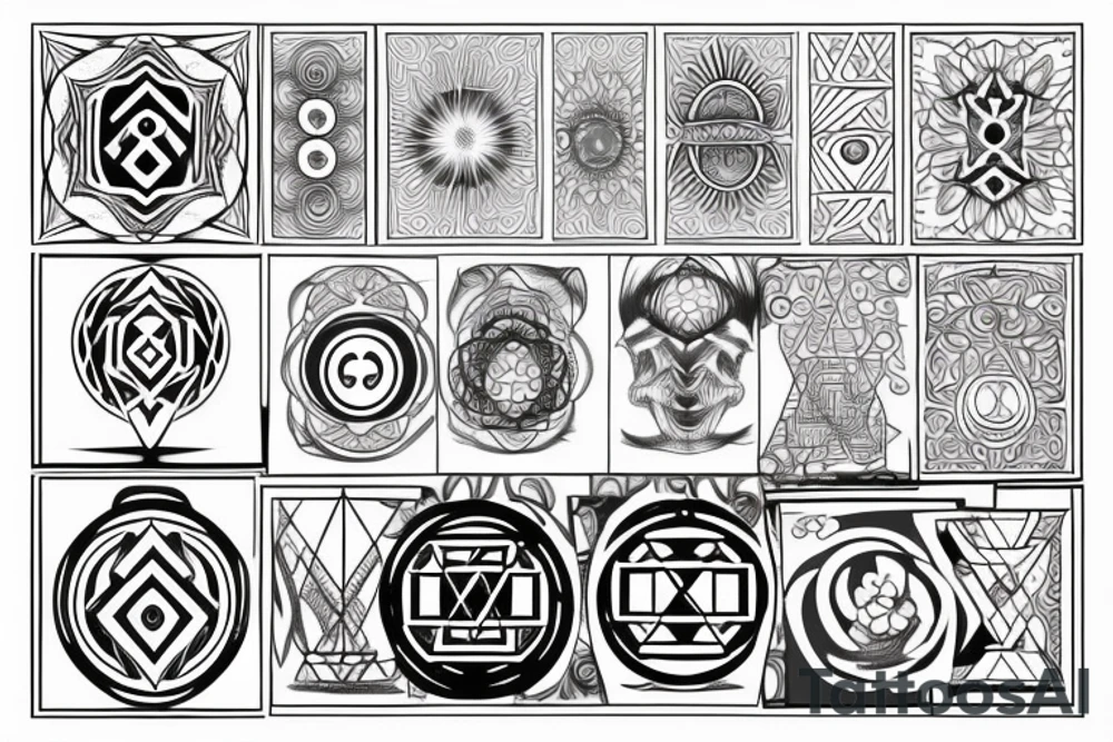 a line of chakras tattoo idea