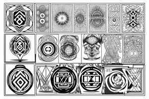 a line of chakras tattoo idea