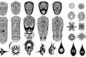 a thin line of the chakras in a minimalist style tattoo idea
