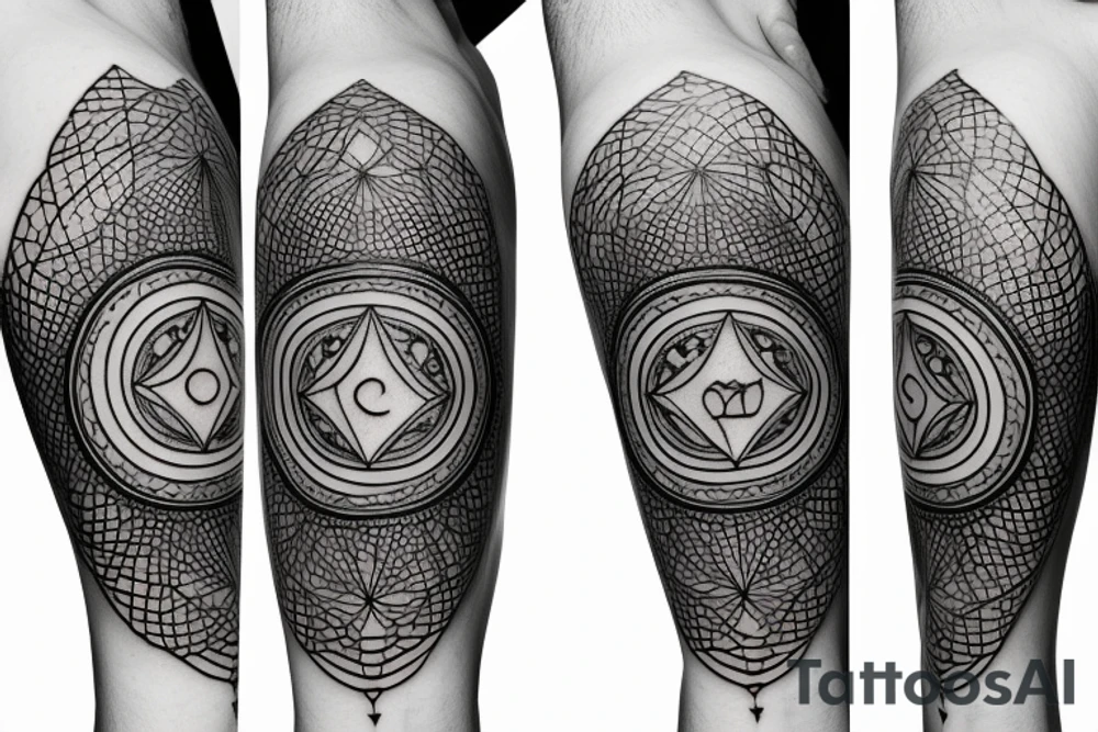 chakras aligned in a single thin line surrounded by lilies in a very minimalist style tattoo idea