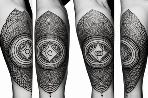 chakras aligned in a single thin line surrounded by lilies in a very minimalist style tattoo idea