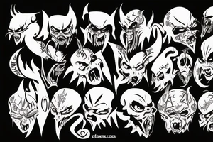 Evil demon tattoo idea