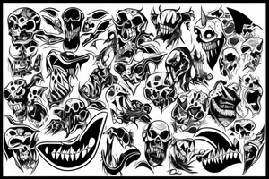 Evil demon tattoo idea
