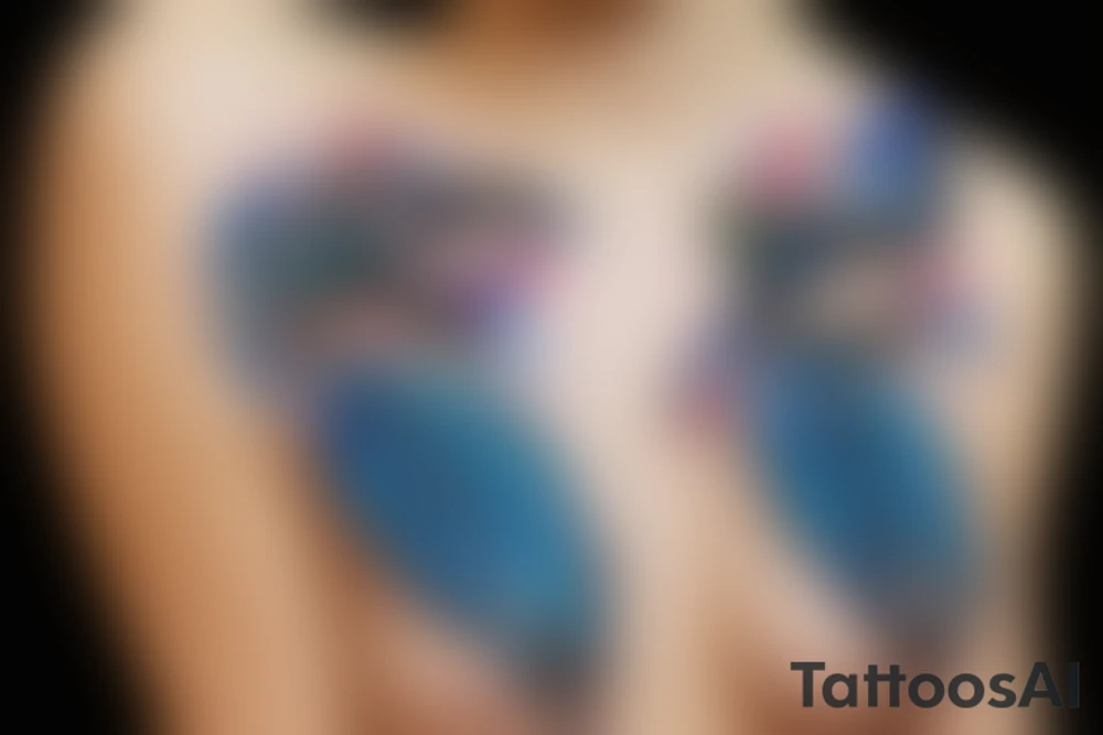 A bouquet of blue jay feathers, the feathers are wrapped like flowers. tattoo idea