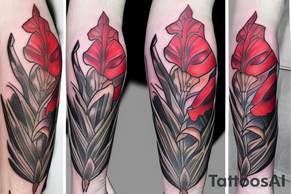 Gladiolus tattoo idea